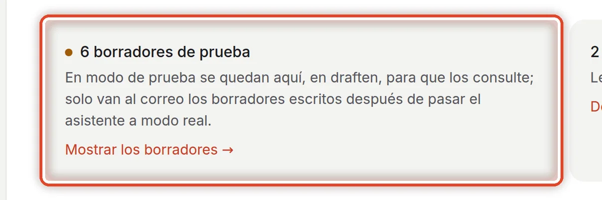 De cerca: Borradores de prueba