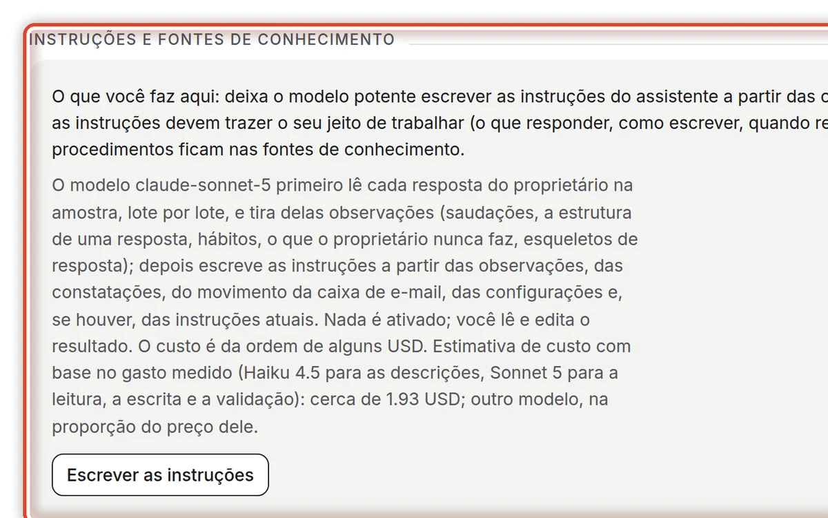 De perto – Mande escrever as instruções