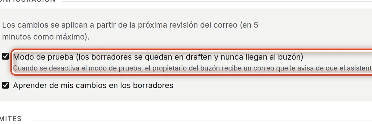 De cerca: O en Configuración