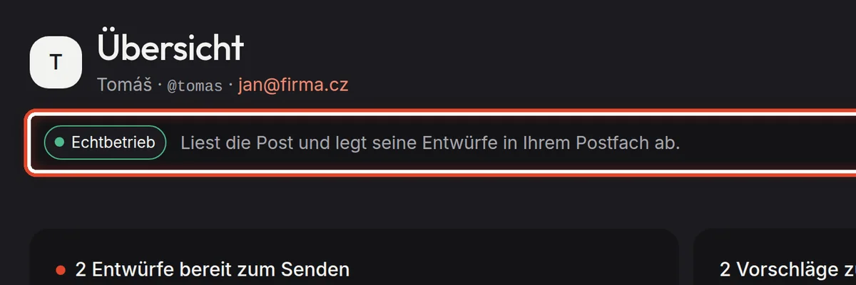 Nahaufnahme – In welchem Zustand der Assistent ist