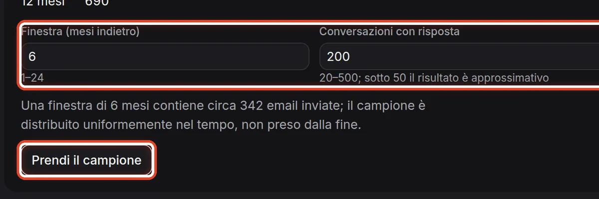 Da vicino – Conferma il periodo