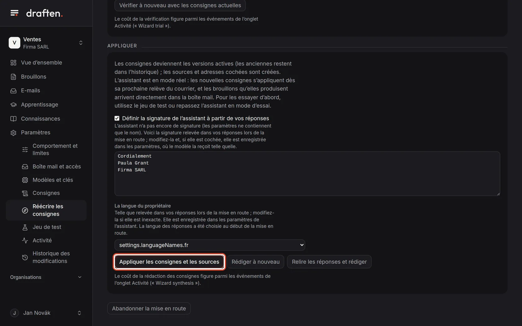 Capture d’écran de l’étape 8