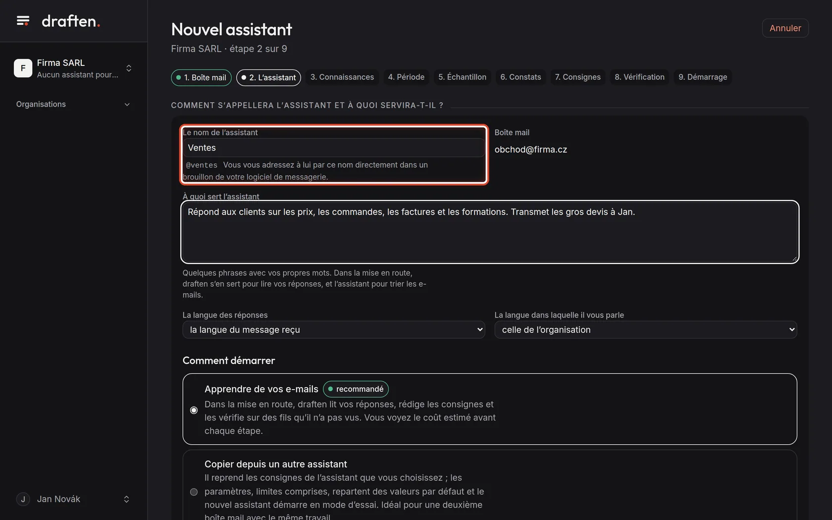 Capture d’écran de l’étape 3