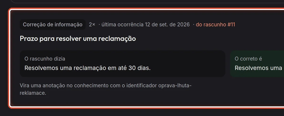 De perto – Uma correção de informação