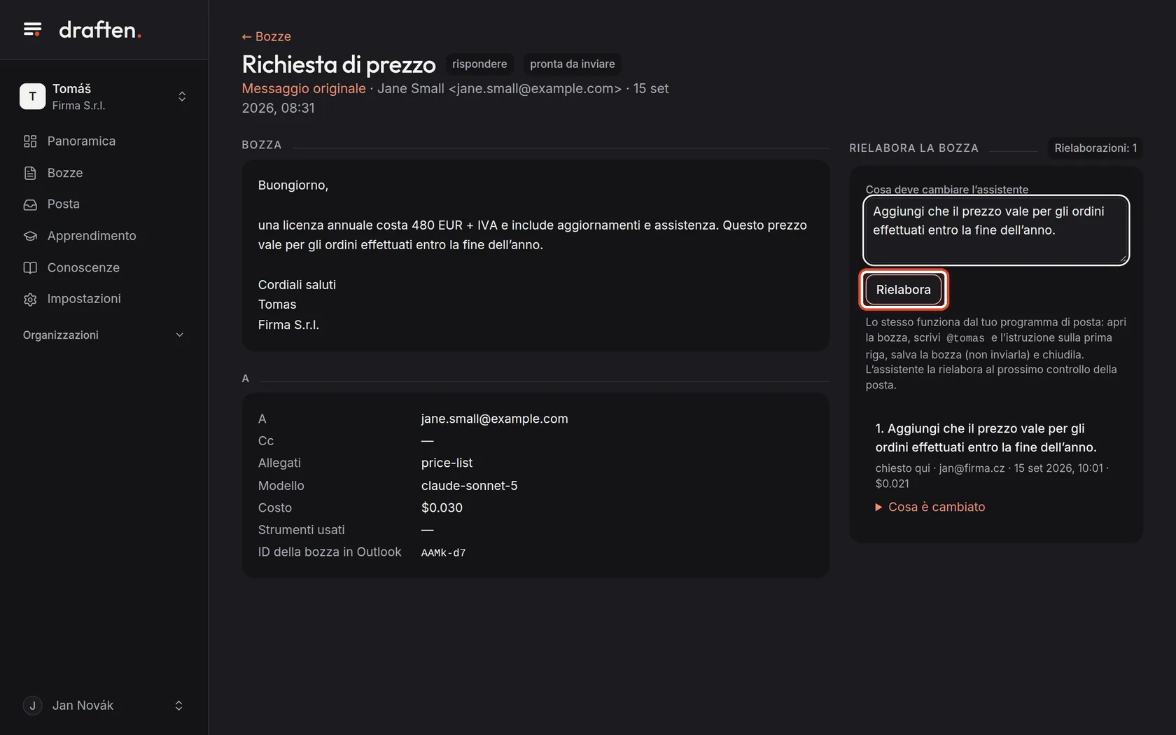 Screenshot del passo 4