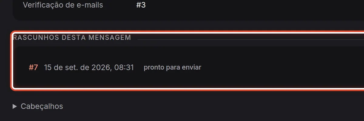 De perto – Rascunhos desta mensagem