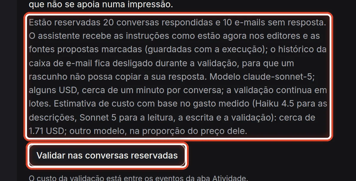 De perto – Teste as instruções