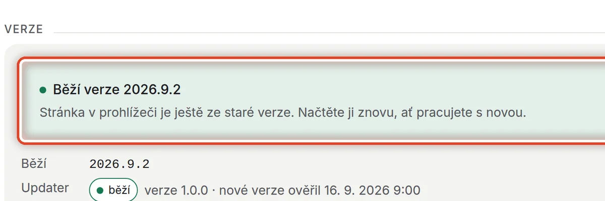 Detail — Načtěte novou verzi