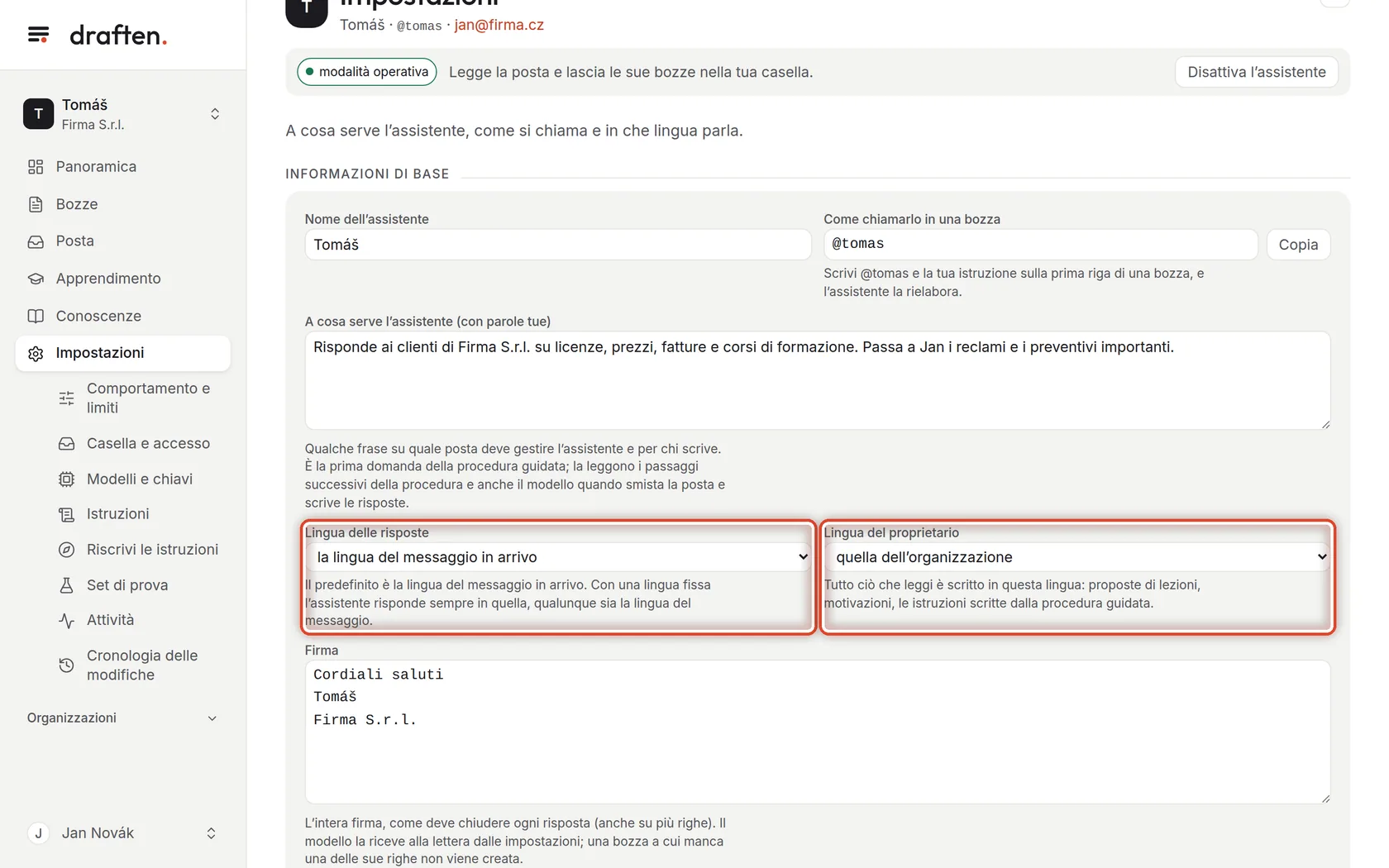 Screenshot del passo 4