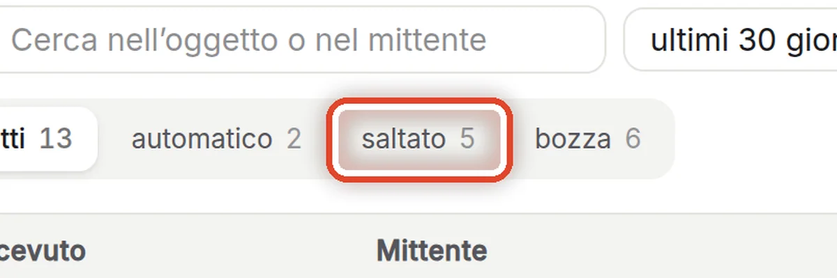 Da vicino – Controlla cosa ha saltato l’assistente