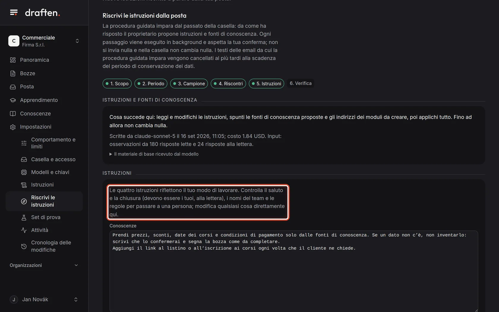 Screenshot del passo 6