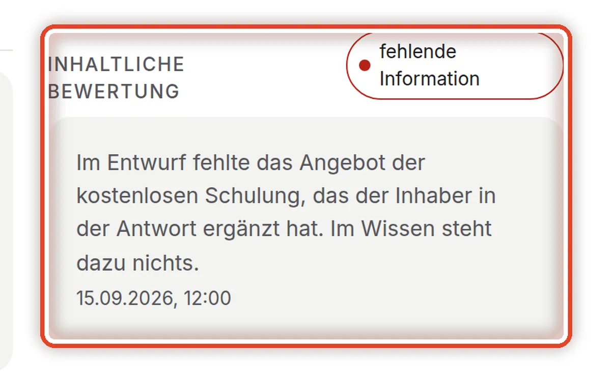 Nahaufnahme – Warum Sie den Entwurf geändert haben