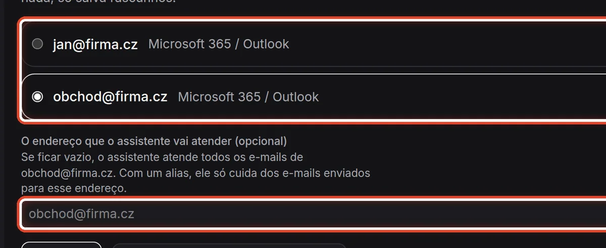 De perto – Escolha a caixa de e-mail