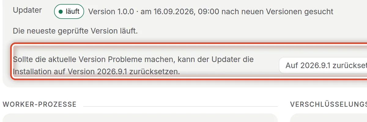 Nahaufnahme – Wenn die neue Version Probleme macht