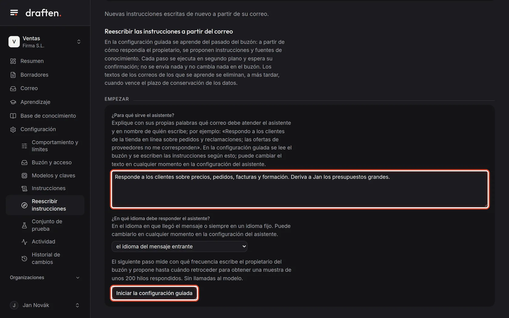 Captura de pantalla del paso 1