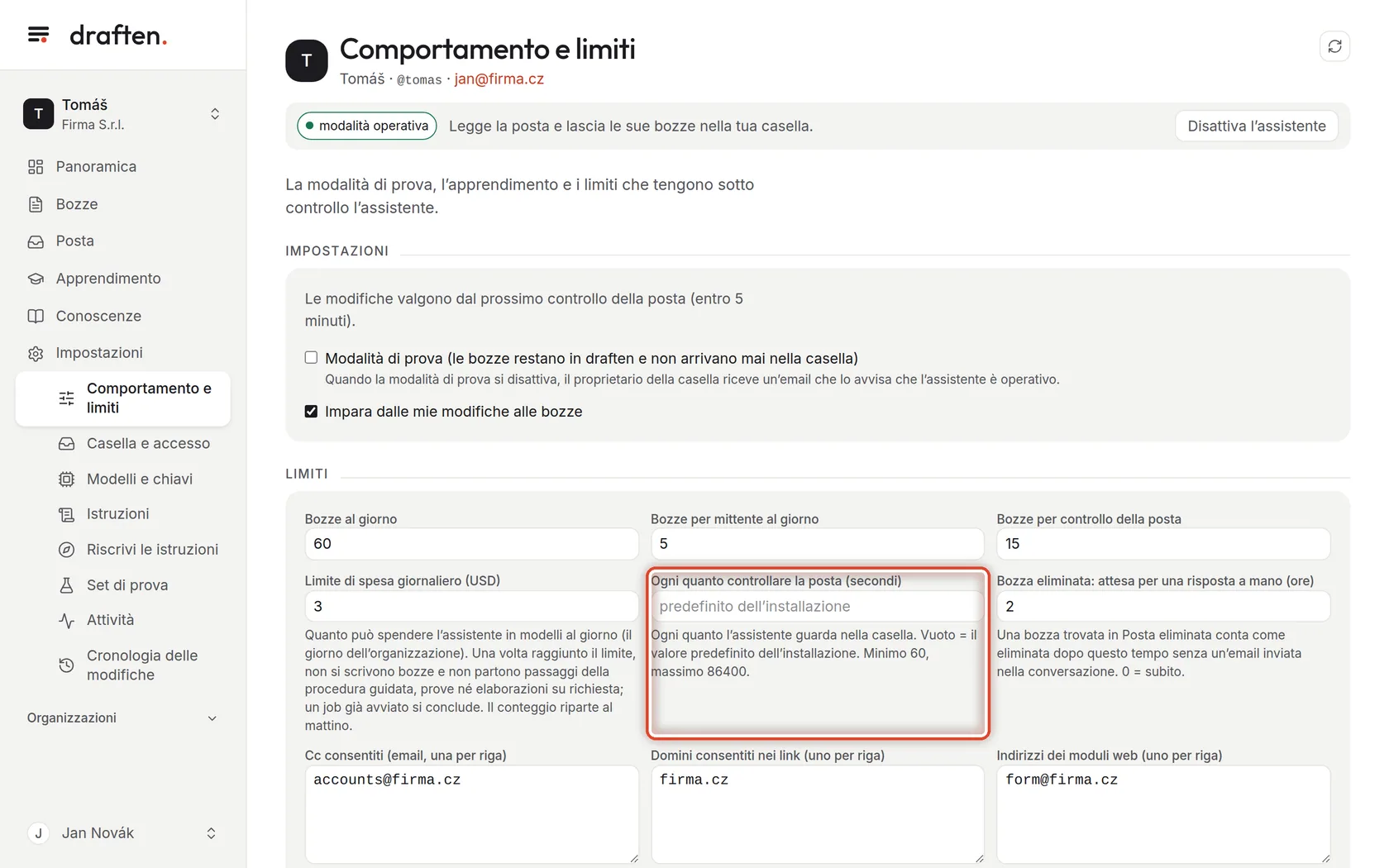 Screenshot del passo 4