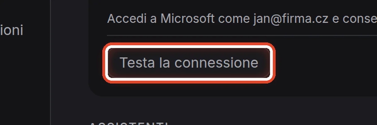 Da vicino – Testa la connessione