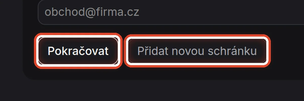 Detail — Schránka v seznamu chybí?