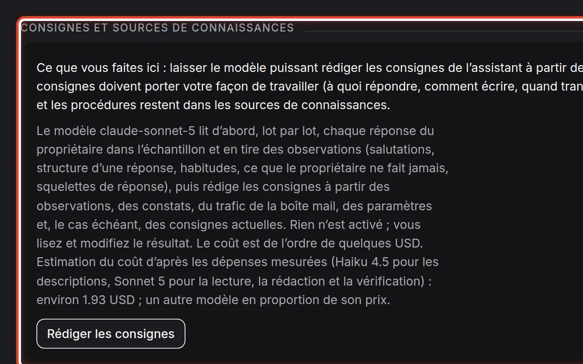 Gros plan – La rédaction des consignes