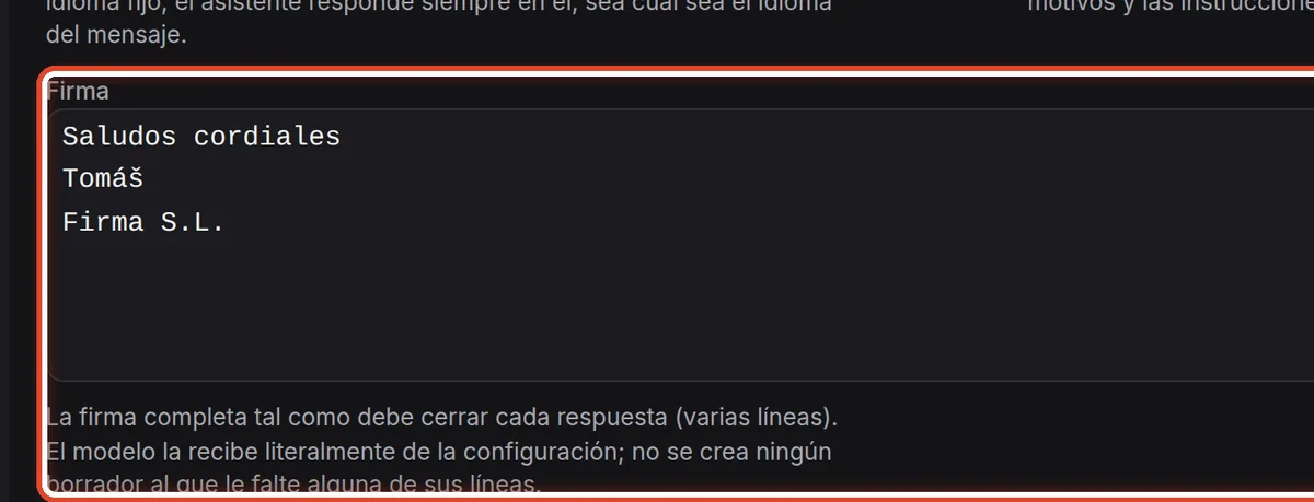 De cerca: Firma