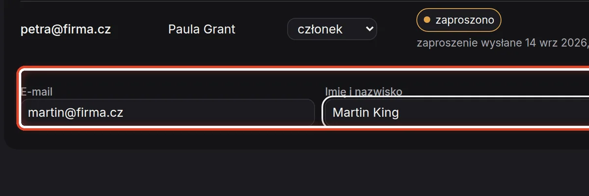 Zbliżenie – Dodaj członka