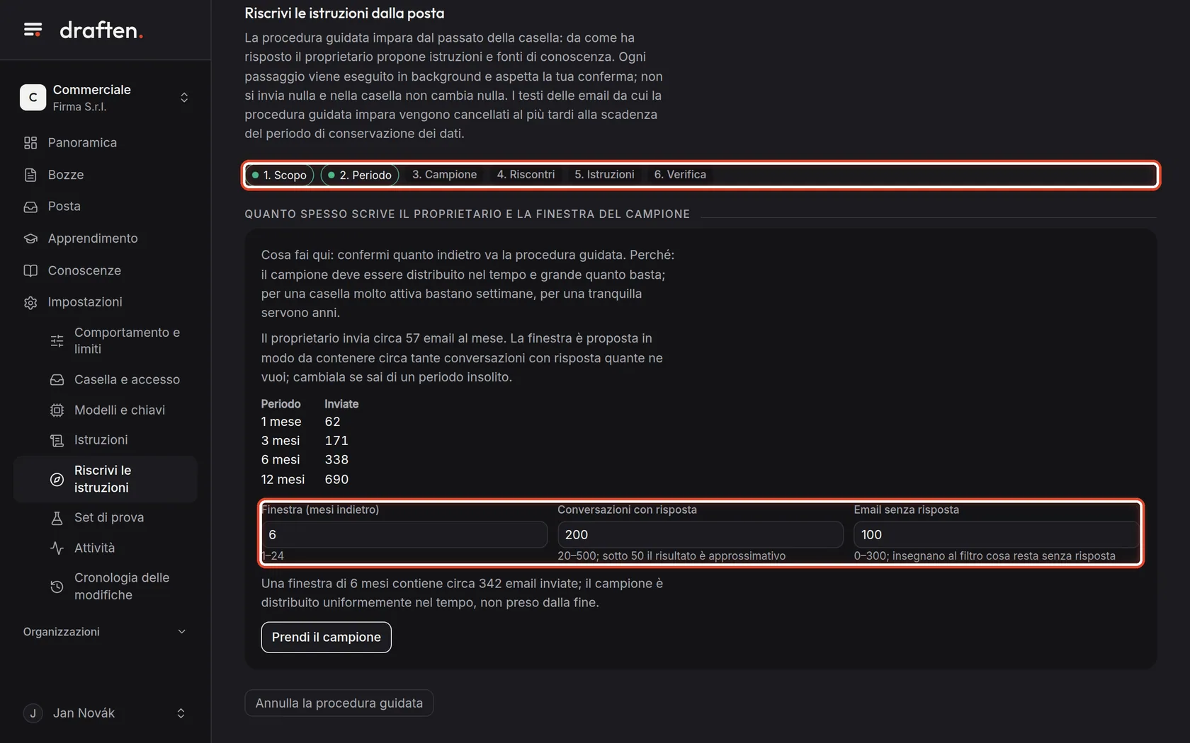 Screenshot del passo 2