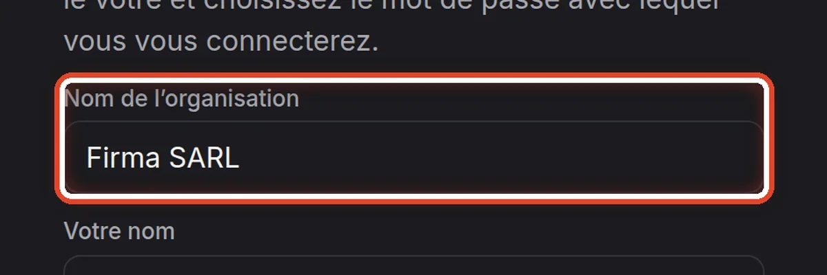 Gros plan – Ouvrir le lien de création