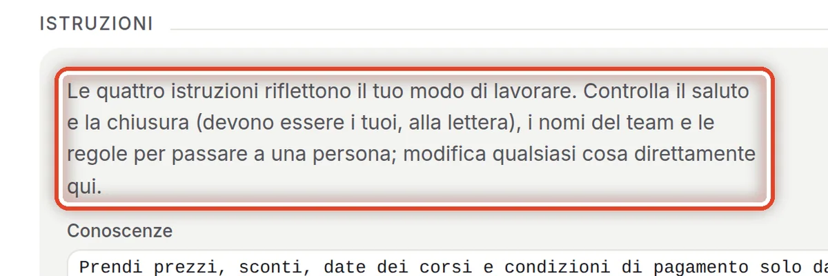 Da vicino – Il controllo del testo