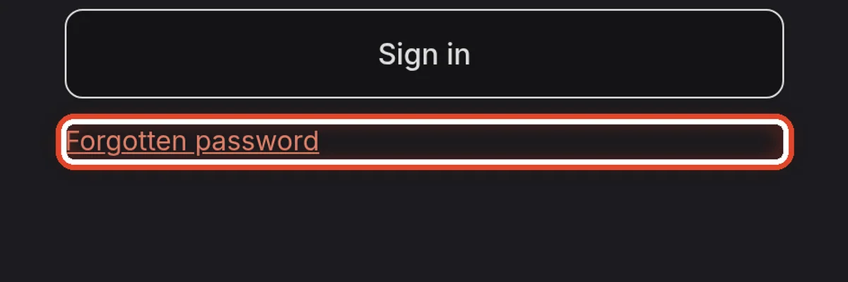 Close up — When you do not know your password