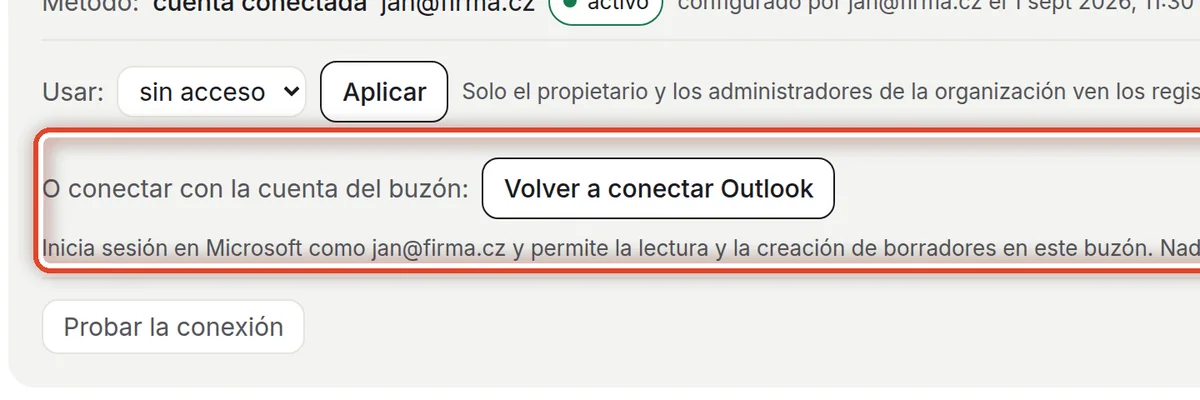 De cerca: Conectar con la cuenta del buzón
