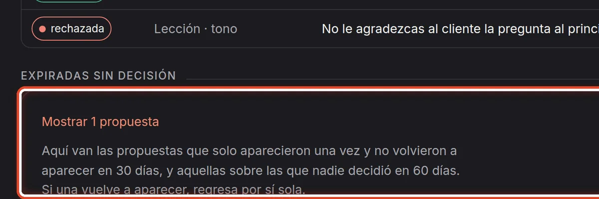 De cerca: Expiradas sin decisión