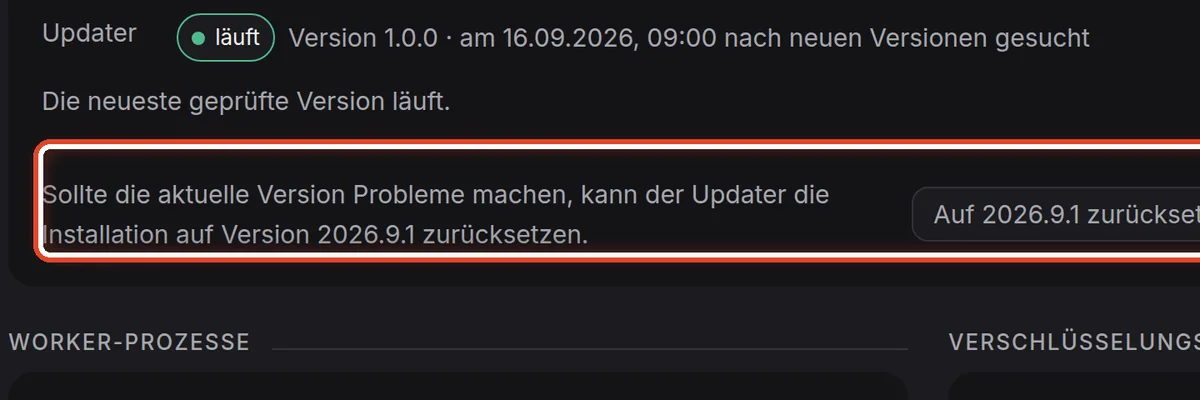 Nahaufnahme – Wenn die neue Version Probleme macht