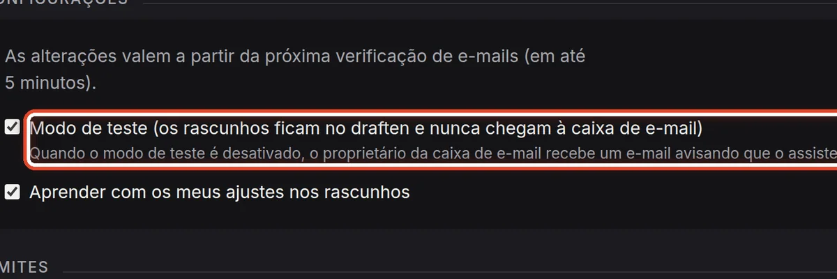 De perto – Ou em Configurações