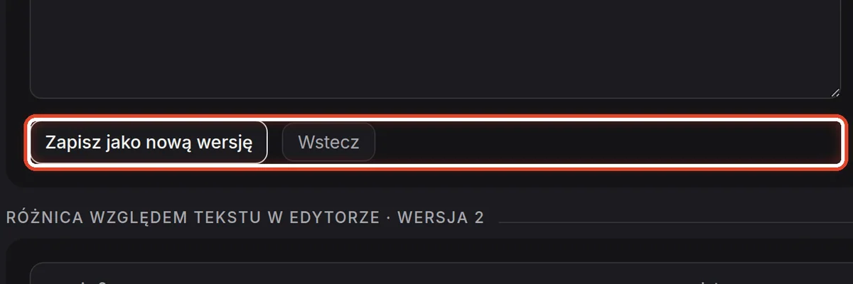 Zbliżenie – Zapisz nową wersję