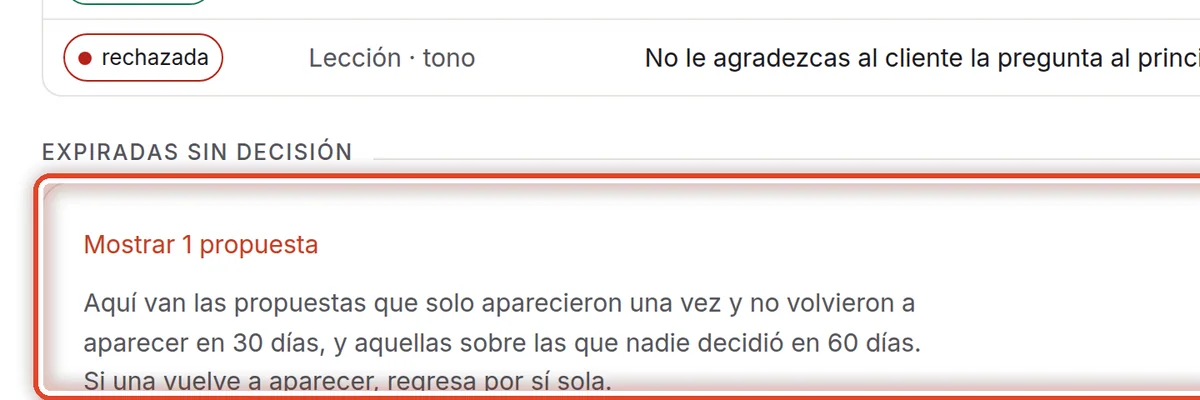 De cerca: Expiradas sin decisión