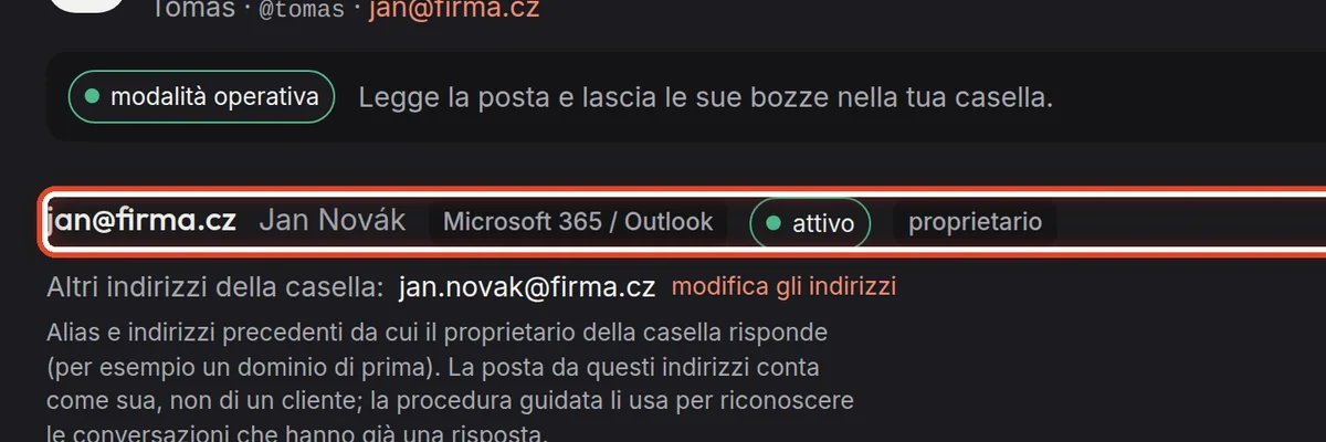 Da vicino – La casella dell’assistente