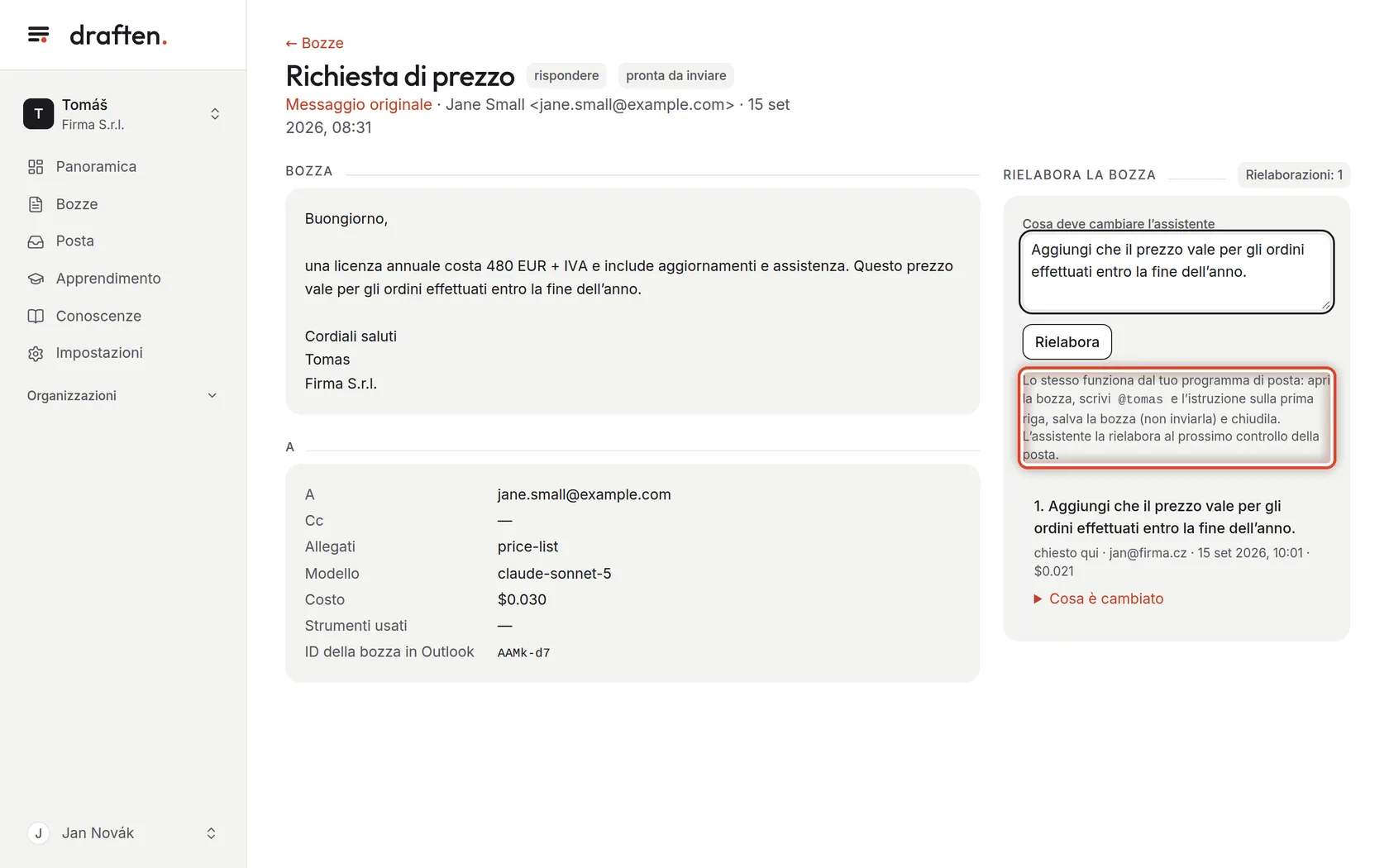 Screenshot del passo 6