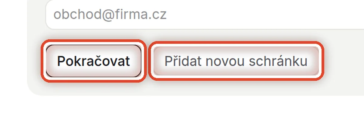 Detail — Schránka v seznamu chybí?