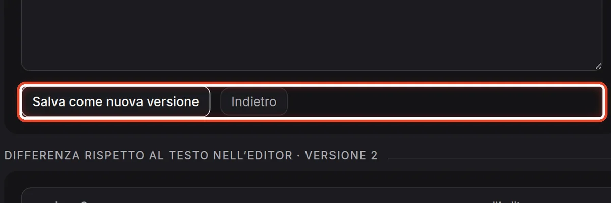 Da vicino – Salva una nuova versione