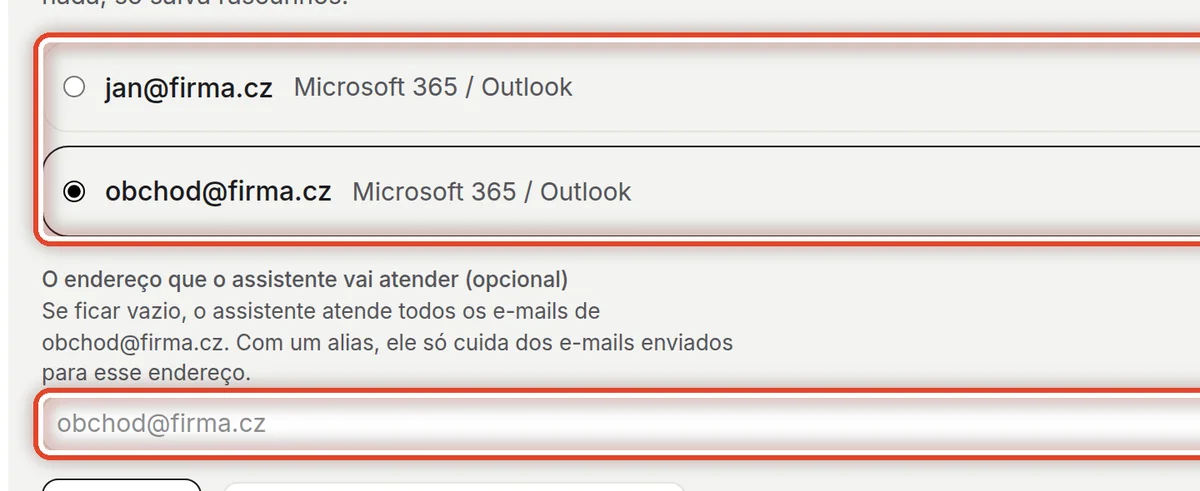 De perto – Escolha a caixa de e-mail
