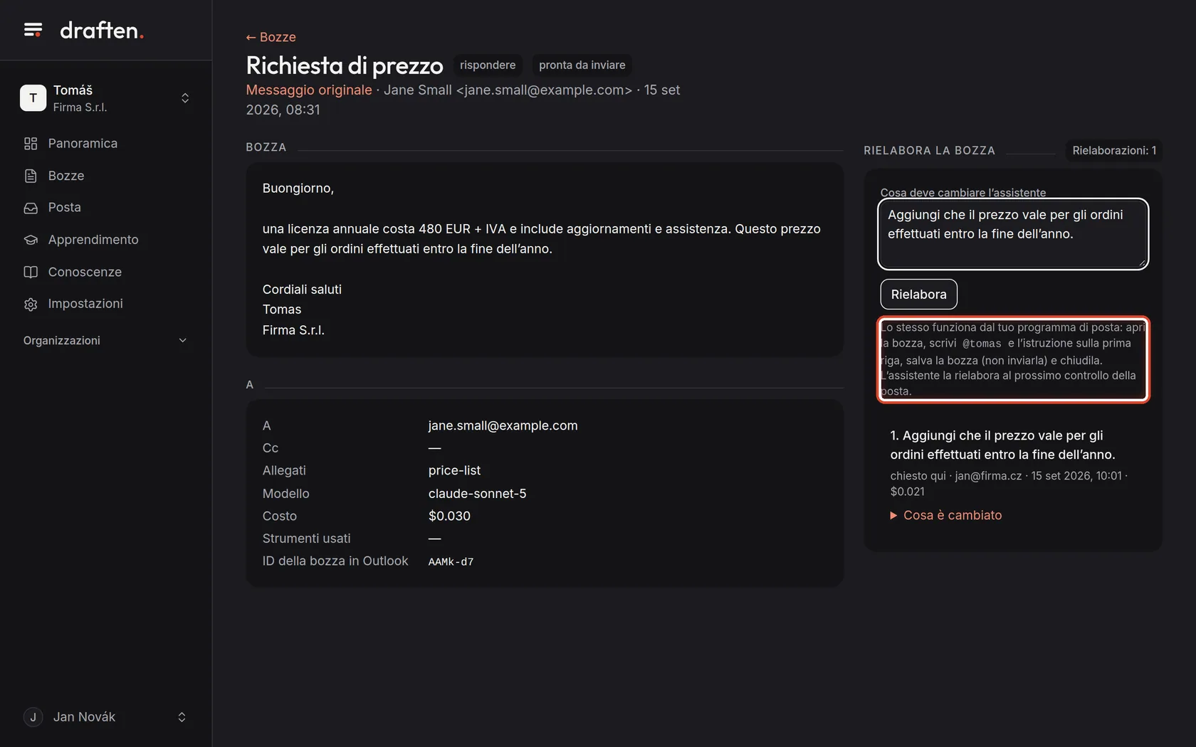 Screenshot del passo 6