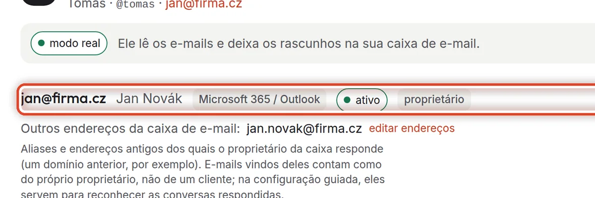 De perto – A caixa de e-mail do assistente