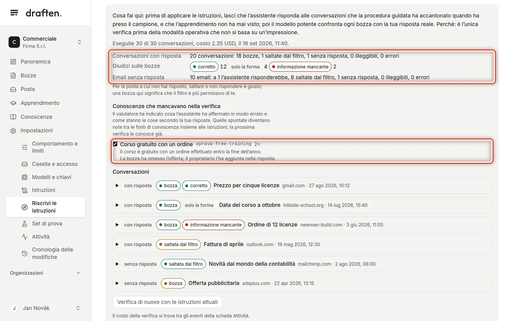 Screenshot del passo 7