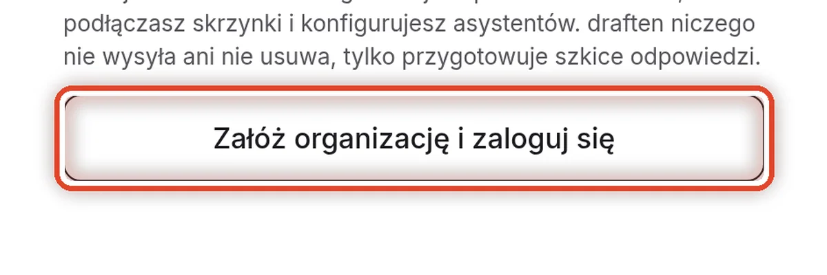 Zbliżenie – Załóż organizację