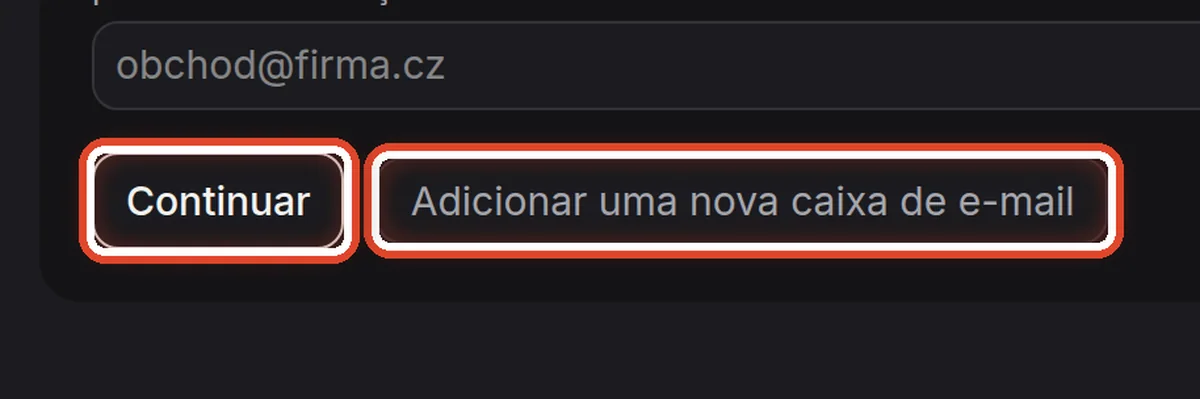 De perto – A caixa de e-mail não está na lista?
