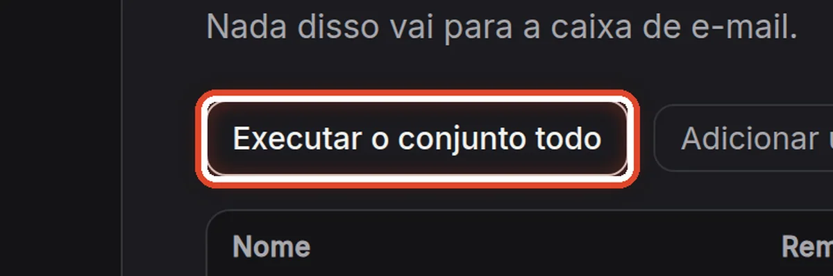 De perto – Executar o conjunto todo