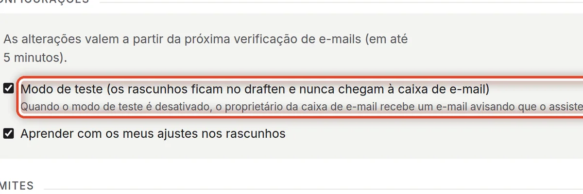 De perto – Ou em Configurações