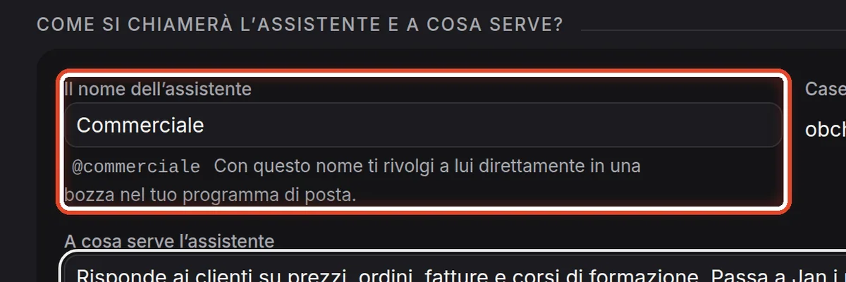 Da vicino – Dai un nome all’assistente