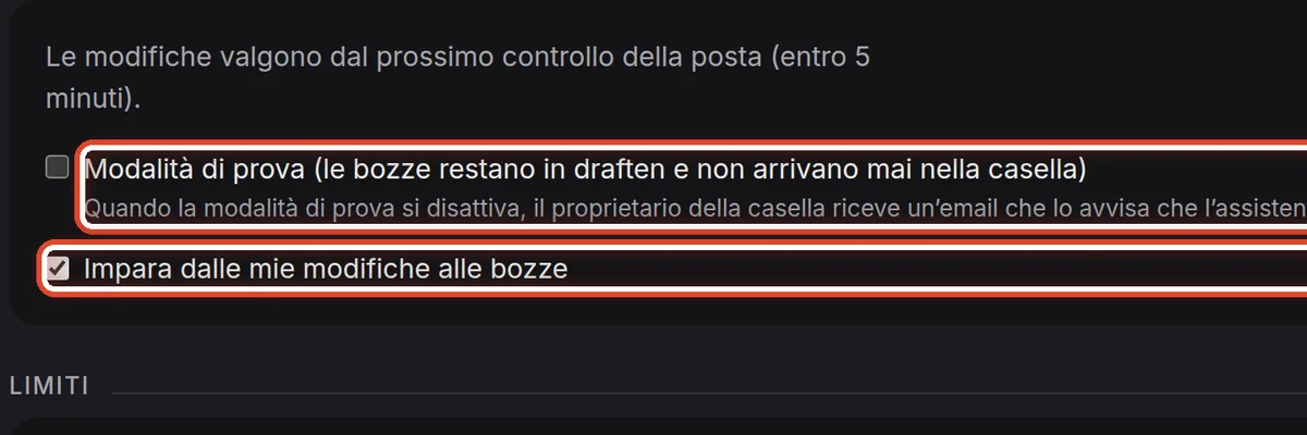 Da vicino – Modalità di prova e apprendimento