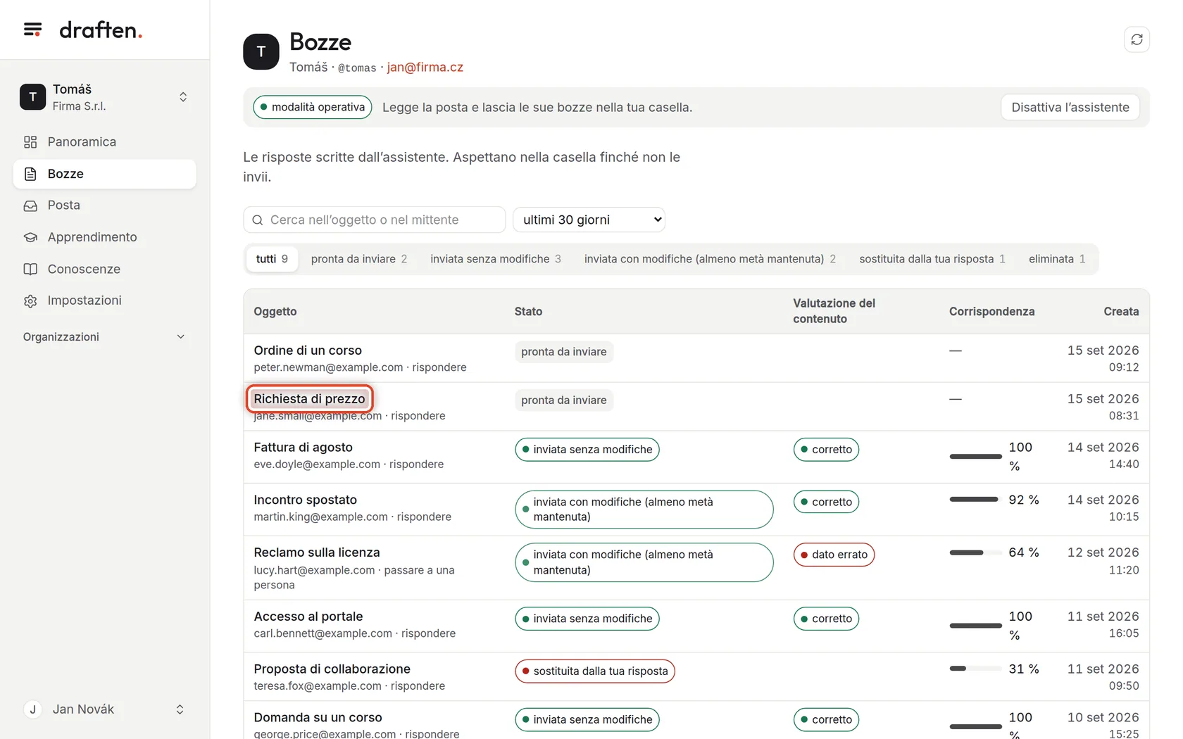 Screenshot del passo 2
